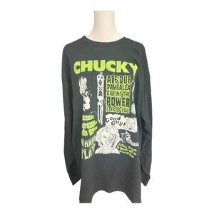 Chucky Graphic Long Sleeve Men’s Tee - Black NWOT